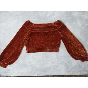 Cliche Burnt Orange Knit Sweater Xs